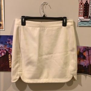 Cream J Crew Wool Skirt